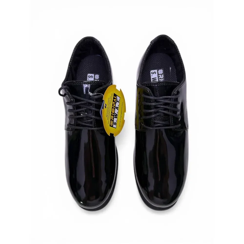 Original SWAT Oxford Dress Shoe Mens 11 W High Gloss Black Patent Uniform Duty